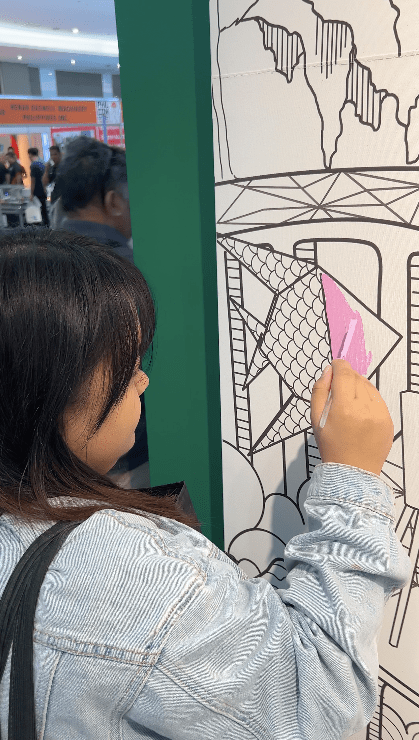 Painting at the Philconstruct 2025 at the SMX Convention Center Davao 